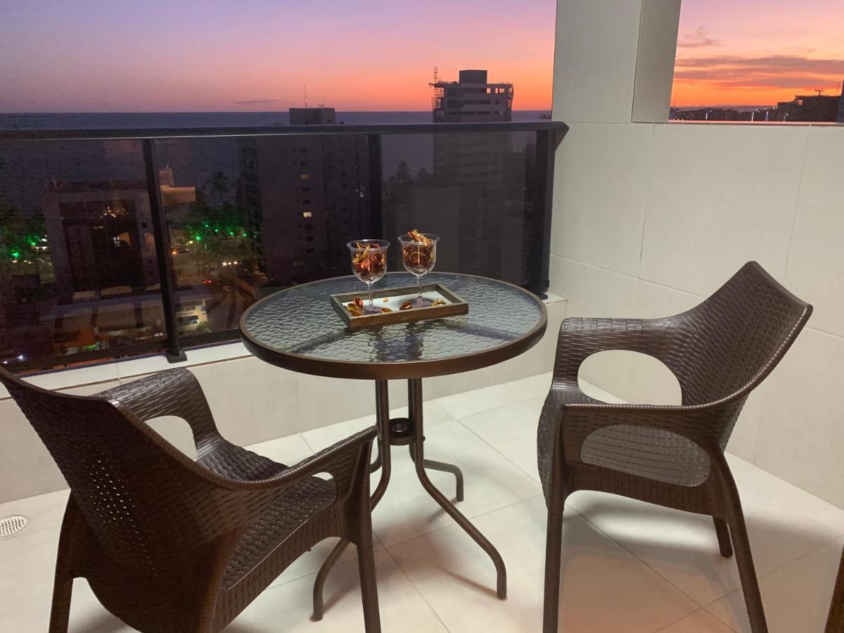 Luxo 1406 - Quarto E Sala Com Varanda Frente Mar Ponta Verde Maceió Zewnętrze zdjęcie