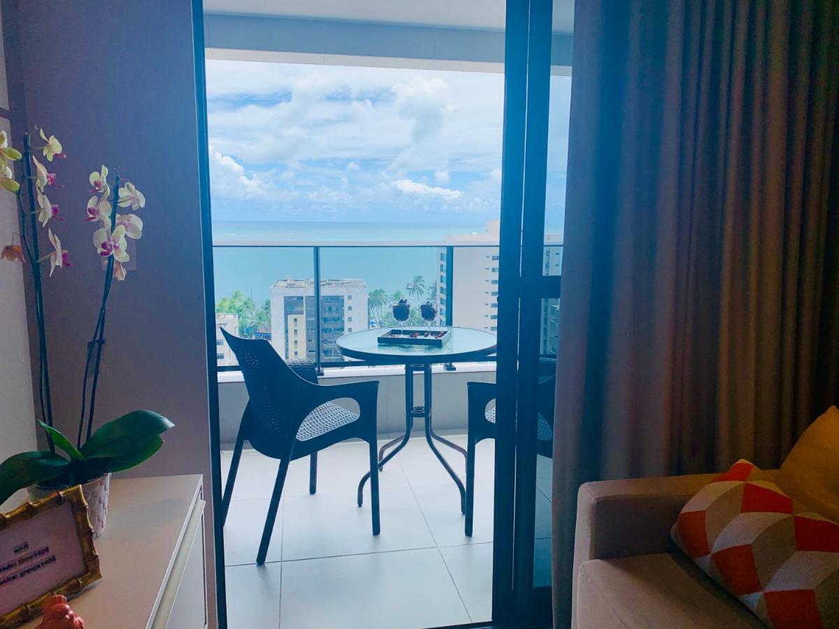 Luxo 1406 - Quarto E Sala Com Varanda Frente Mar Ponta Verde Maceió Zewnętrze zdjęcie