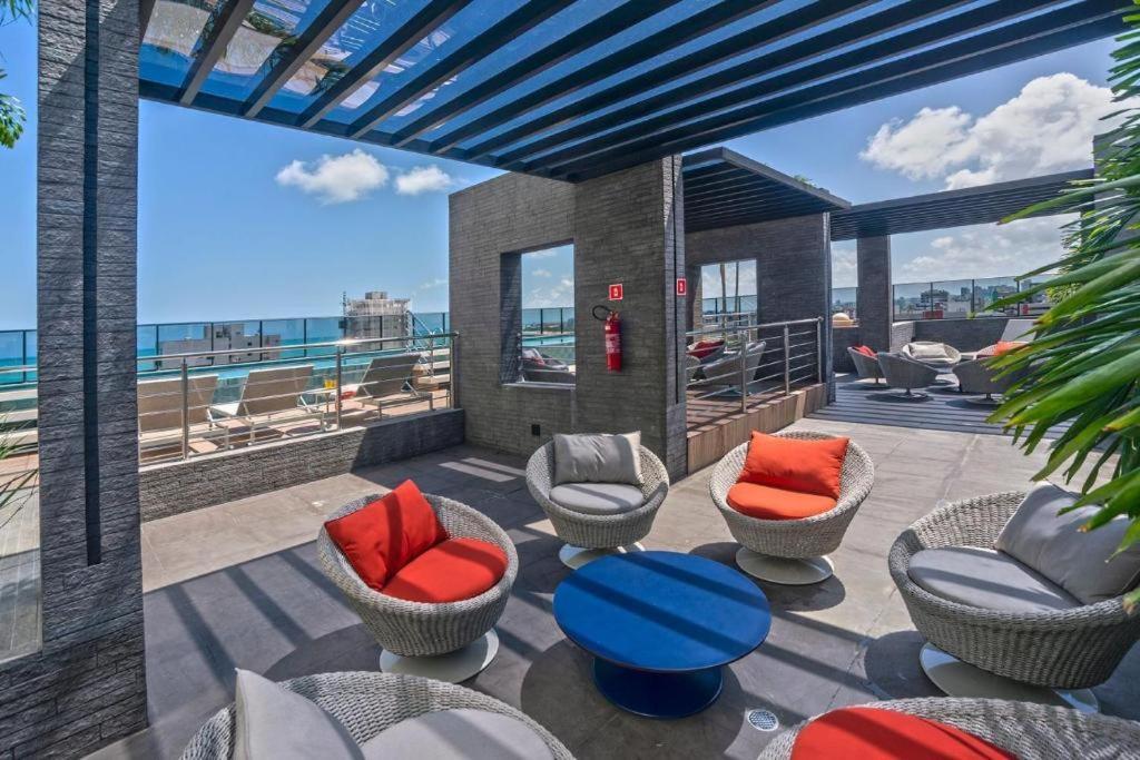 Luxo 1406 - Quarto E Sala Com Varanda Frente Mar Ponta Verde Maceió Zewnętrze zdjęcie